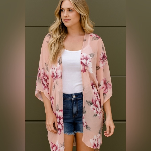 Floral Sheer Duster - Picture 1 of 4
